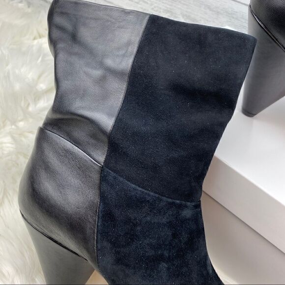 Halston Heritage Molly Leather Mid Calf Boot, Black, NWT - Picture 6 of 8